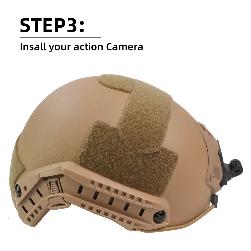 Joaxor fast/mich/nvg taktische helm basis adapter befestigungs halterung für gopro hero action kamera zubehör – Detail 5