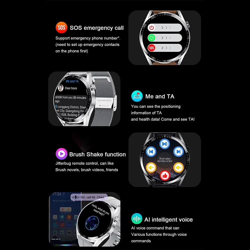 GT4 Max Ʈ ġ  Ǯ ũ Ʈ ġ, BT ȭ,  Siri NFC GPS , IP68 , 380mAh, 1.5 ġ