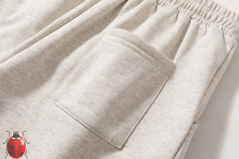 Retro Street Niche American Fashion Label Towel Embroidered Letters High Street Loose Casual Shorts Couple Summer Quarter Pants