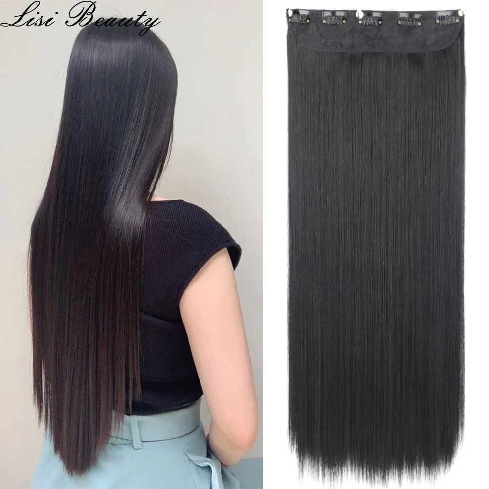 Hair Extensions Women Heat Resistant Clip Hair Extensions Black Women