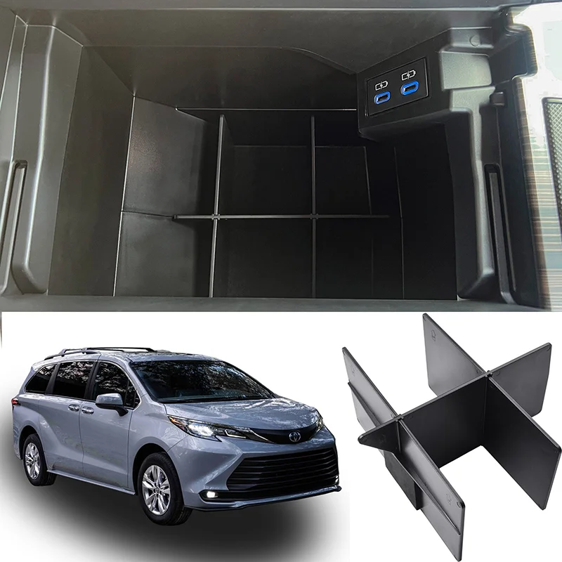 Center Console Organizer Insert Dividers For Toyota Sienna Xl40 2021