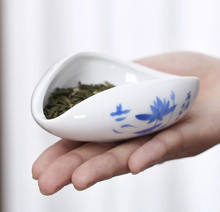 Description Picture 3 of itemSaucer Tea Tray Ceramic Hand-made Tea Tray Tea Art Tray White Porcelain Chinese Tea Set Tea Ceremony Accessories