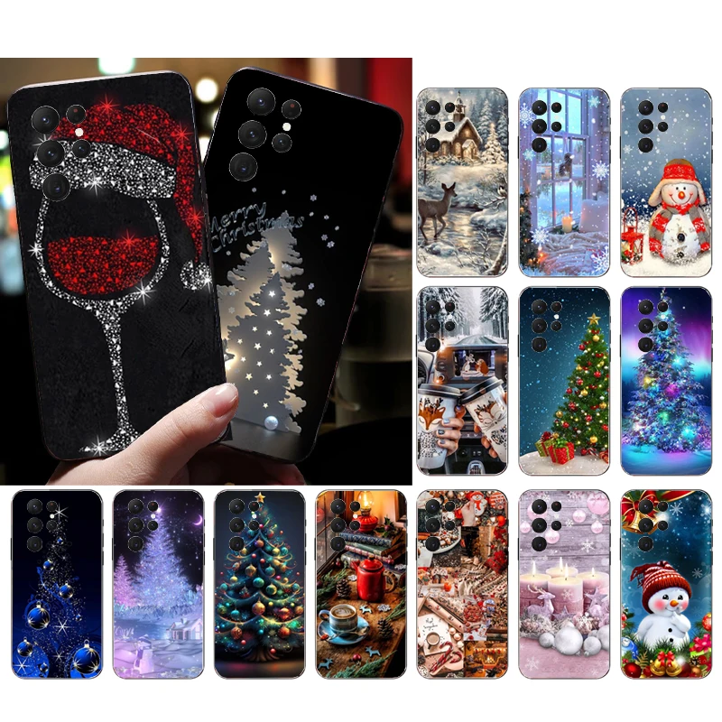 Merry Christmas Phone Case For Samsung S23 S22 S21 S20 Ultra S20 S22 S21 S10E S20FE S10 S9 Plus