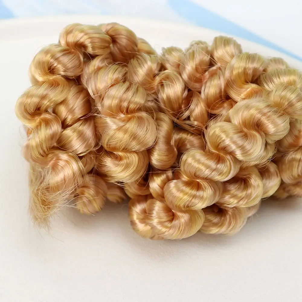 Screw Curly Hair Accessories for Dolls BJD Doll Wig High-Temperature Material Resistant Fiber Hair Wefts Hair Wig