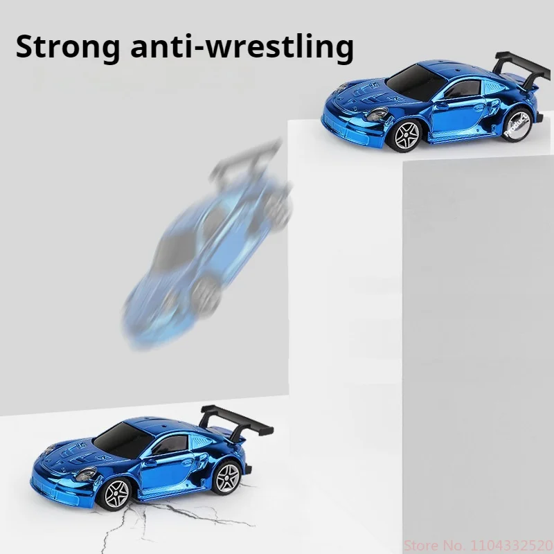 New Product Selling 1:43 Mini Size Rc Car Gold Plated With Lights Remote Control Racing Cars Model Charging Boys Toys For Child 5