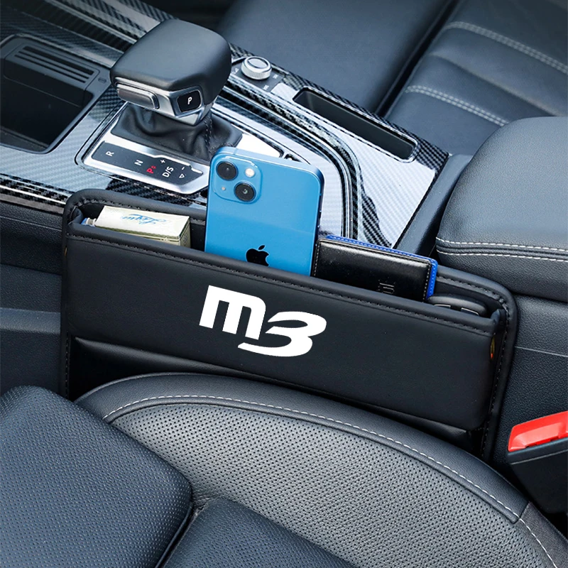 

for Mazda M 3 Car Seat Gap Crevice Organizer Leather Storage Box Car Accessories
