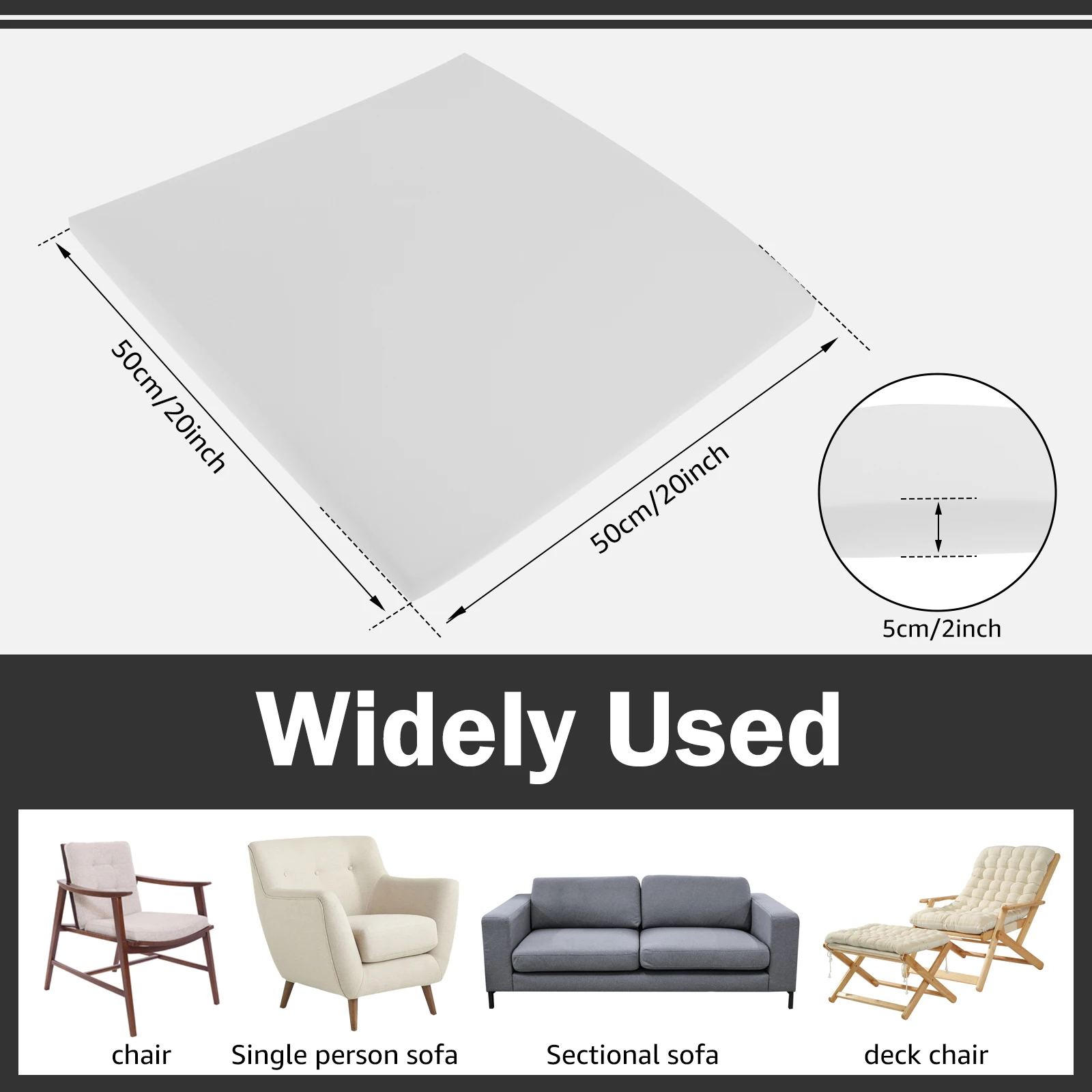 3 יחידות תמיכת כרית ספה בעלות ספוג צפיפות גבוהה לתיקון כרית ספה נוחה תמיכת כרית רהיטים