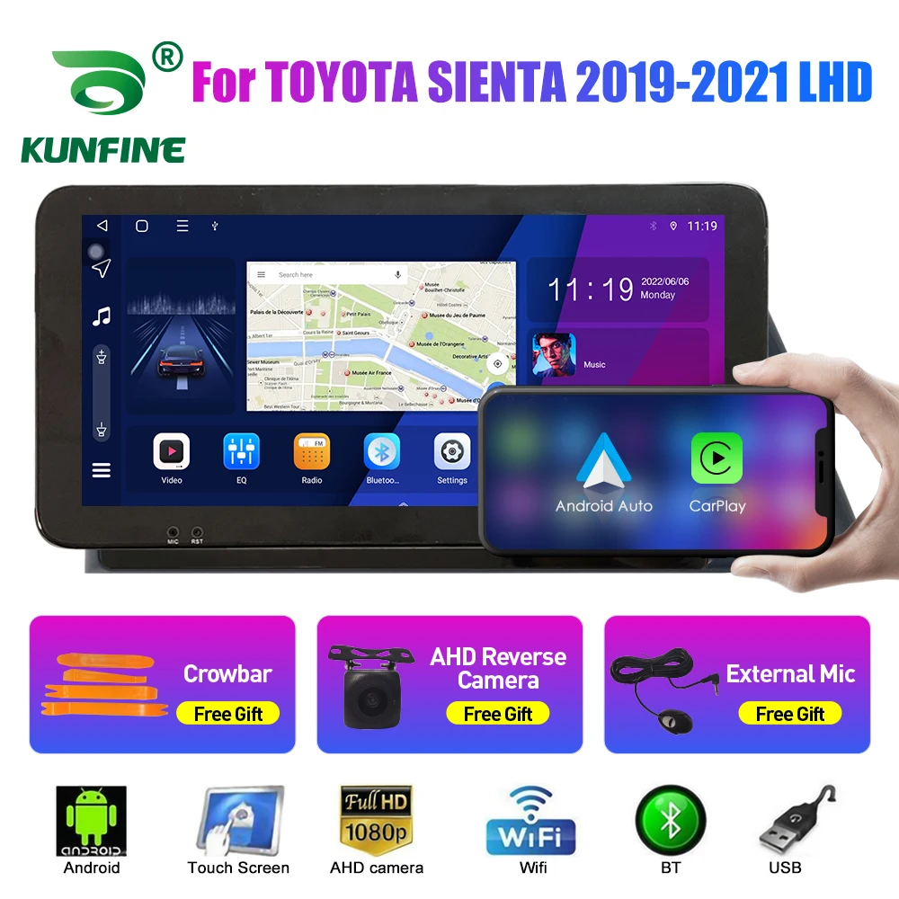 

10.33 Inch Car Radio For TOYOTA SIENTA 2019-2021 LHD 2Din Android Car Stereo DVD GPS Navigation Player QLED Screen Carplay