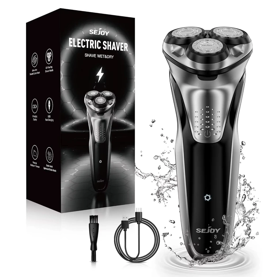 Rechargeable Waterproof Electric Razor for Men