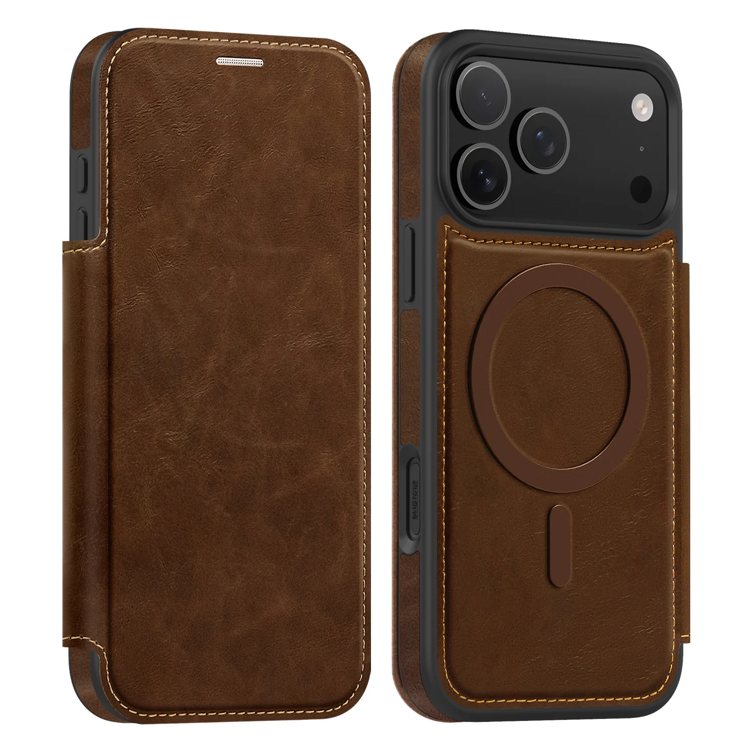 Leather Magnetic Flip Wallet Phone Case with Card Slot Holder