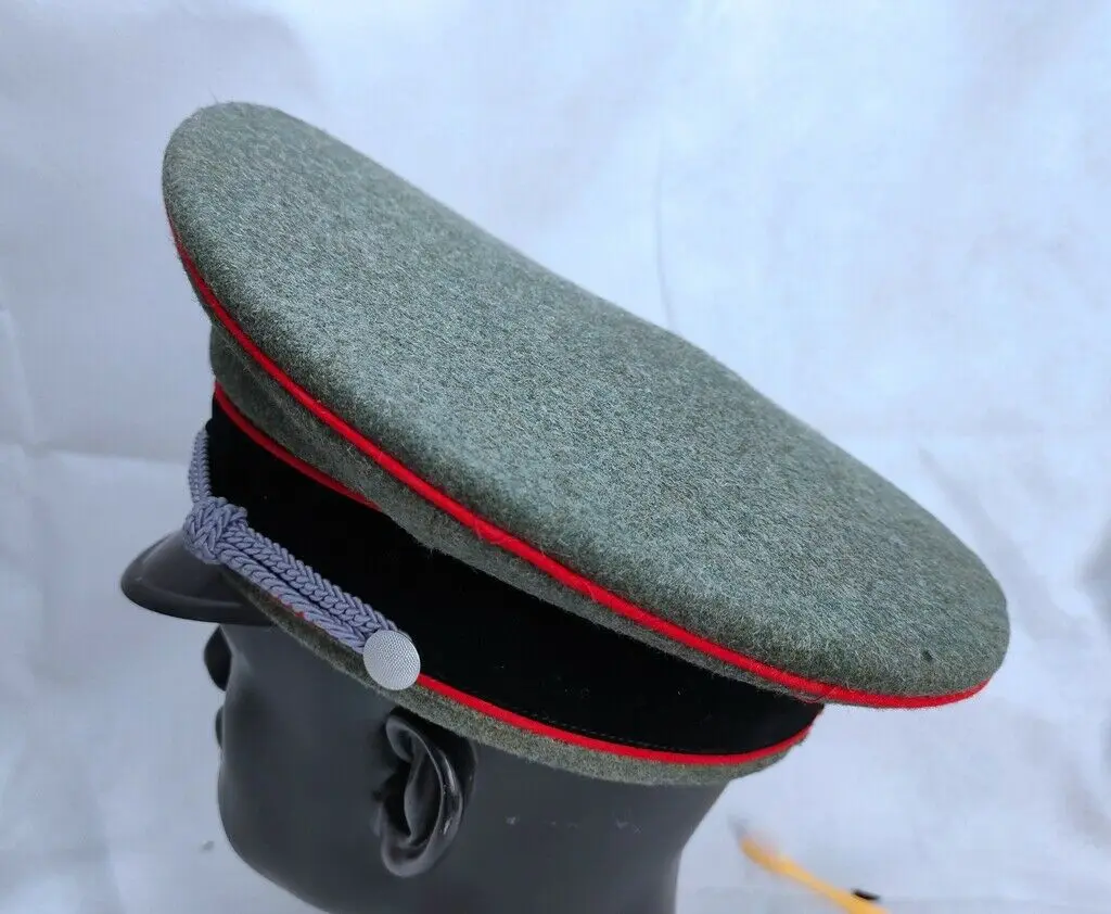 REPRO WWII WW2 German heer artillery Officer Visor Hat Cap FULL SIZES