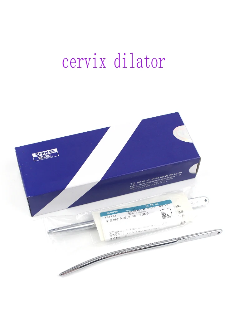 Cervicaldilatorwithpointedroundheadstainlesssteeldilationrod3