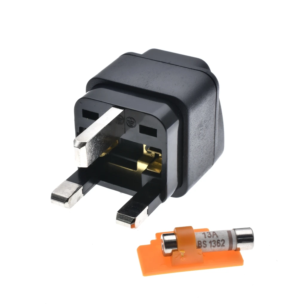 White Black copper Universal 10A 250V EU US AU Japan Swiss Italy To UK Singapore Malaysia Plug Type G Plug