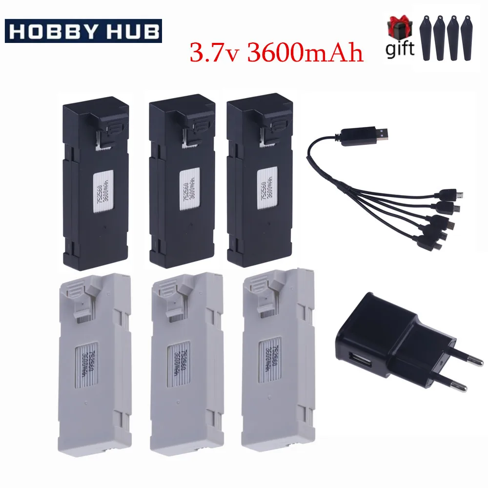 Batterie Drone 3600mAh Lot 1-5 + Chargeur - Haute Capacité