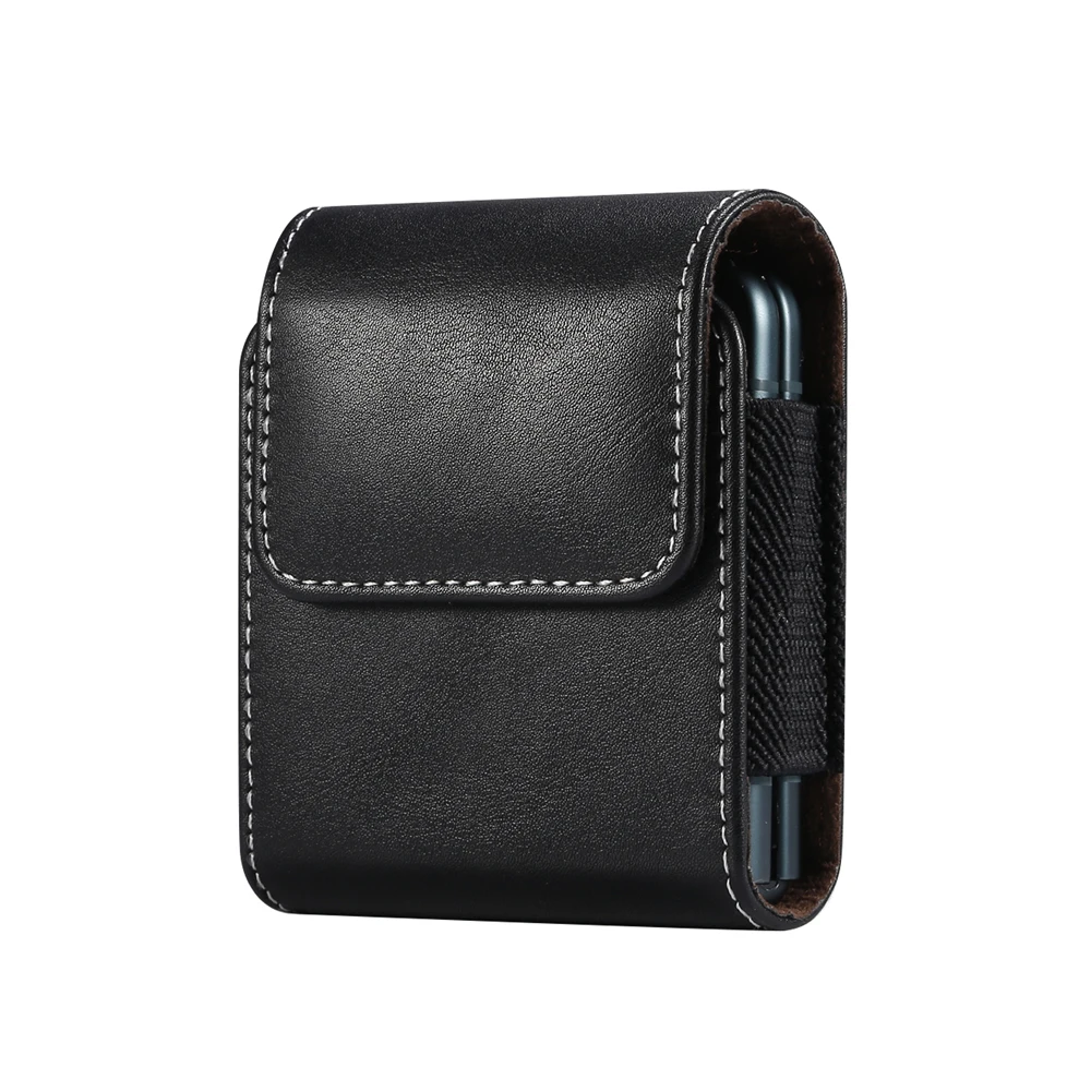 Men's Leather Waist Bag with Belt Clip - Stylish Holster Pouch Case