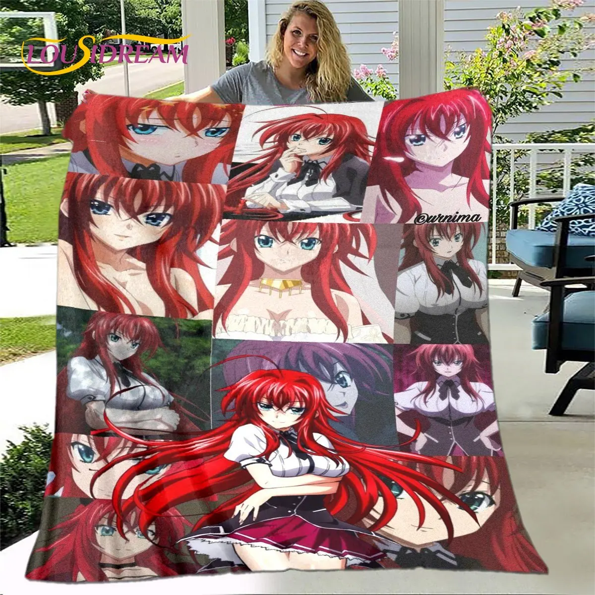 

High School D×D Sexy Anime Soft Plush Blanket,Flannel Blanket Throw Blanket for Living Room Bedroom Bed Sofa Picnic Cover Kids