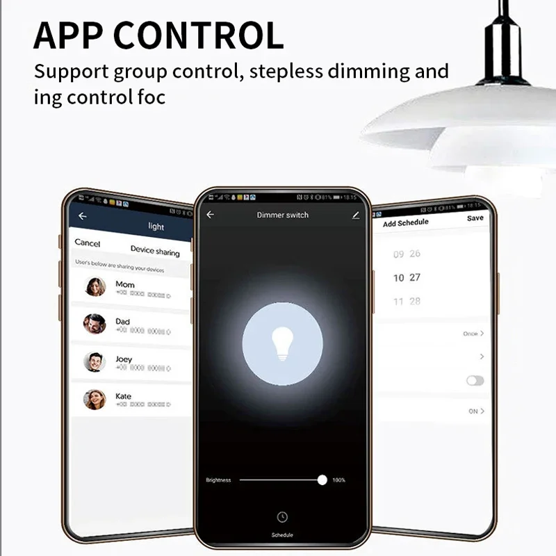 TNCE Tuya WiFi Smart Dimmer Switch EU Smart Glass Panel Wall Touch Switch APP Control Works with Alexa Google Home