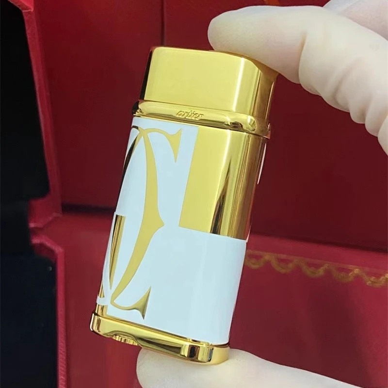 

New arrive Smoking Lighter C-artier 2023 Classic Luxury lighter gas lighter for gift Cigar with stones and box-VFE