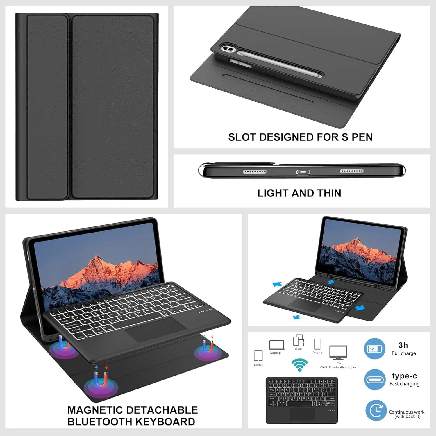 Premium Bluetooth Magnetic Keyboard Case