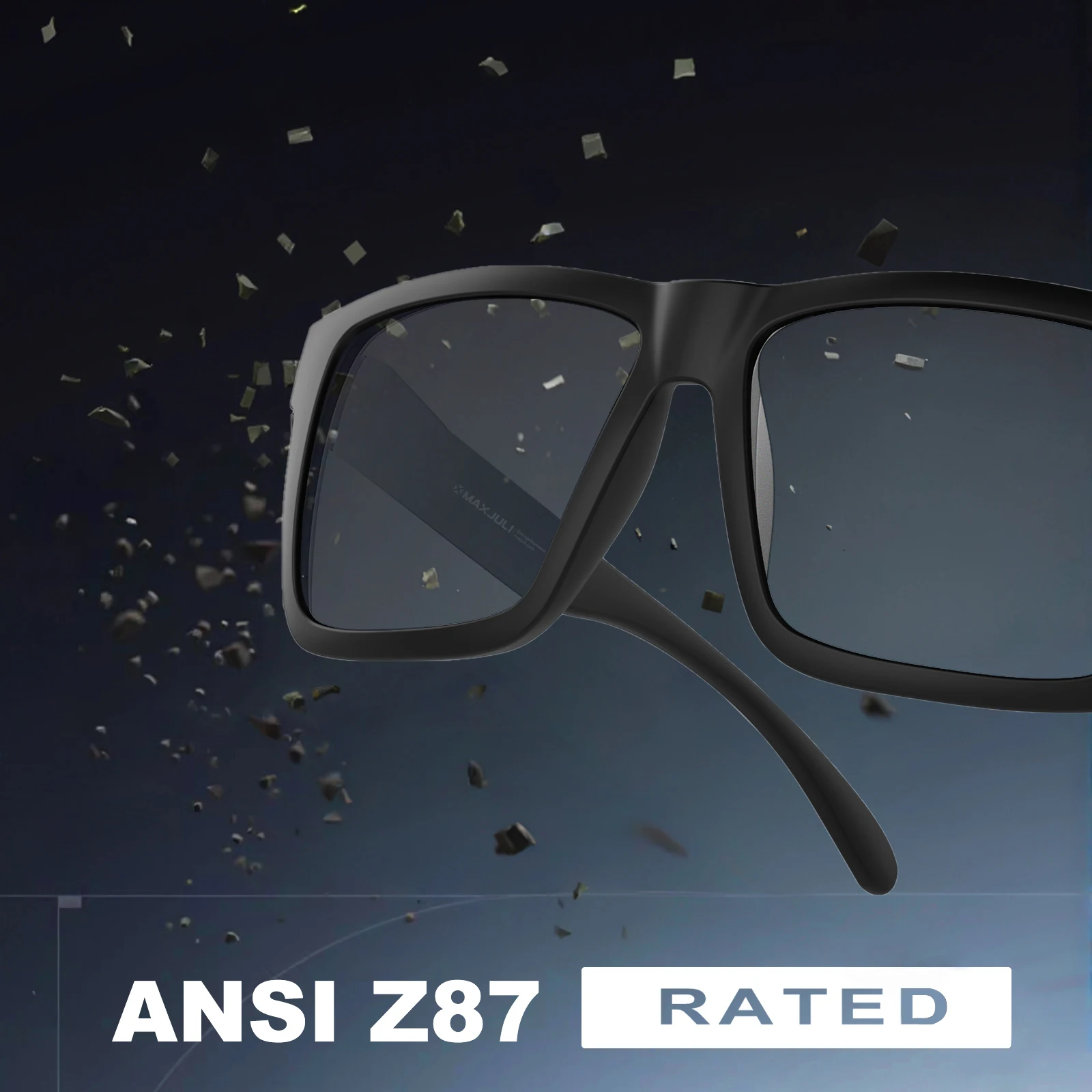 MAXJULI XXL Z87 Sicherheits-Sonnenbrille für Herren und Damen mit großem Kopf, TR90, umwickelbare UV400-Schutzbrille, übergroße Seitenschutzbrille 8228S – Detail 13