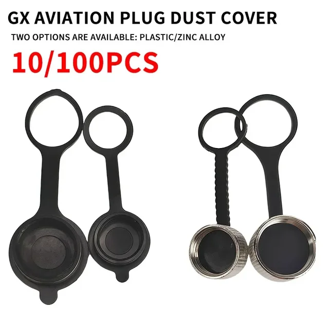 GX12 GX16 GX20 Aviation Connector Dust Cover, Threaded Protective Cap for Plug/Socket, Waterproof, Metal/Plastic Options 1