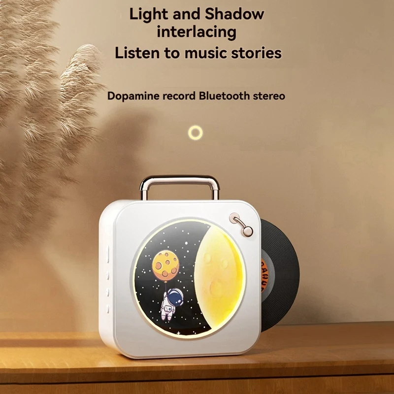Vintage Bluetooth Player Stereo Sound Stereo Sound Effects Radio Vinyl Record Small Home CD Player