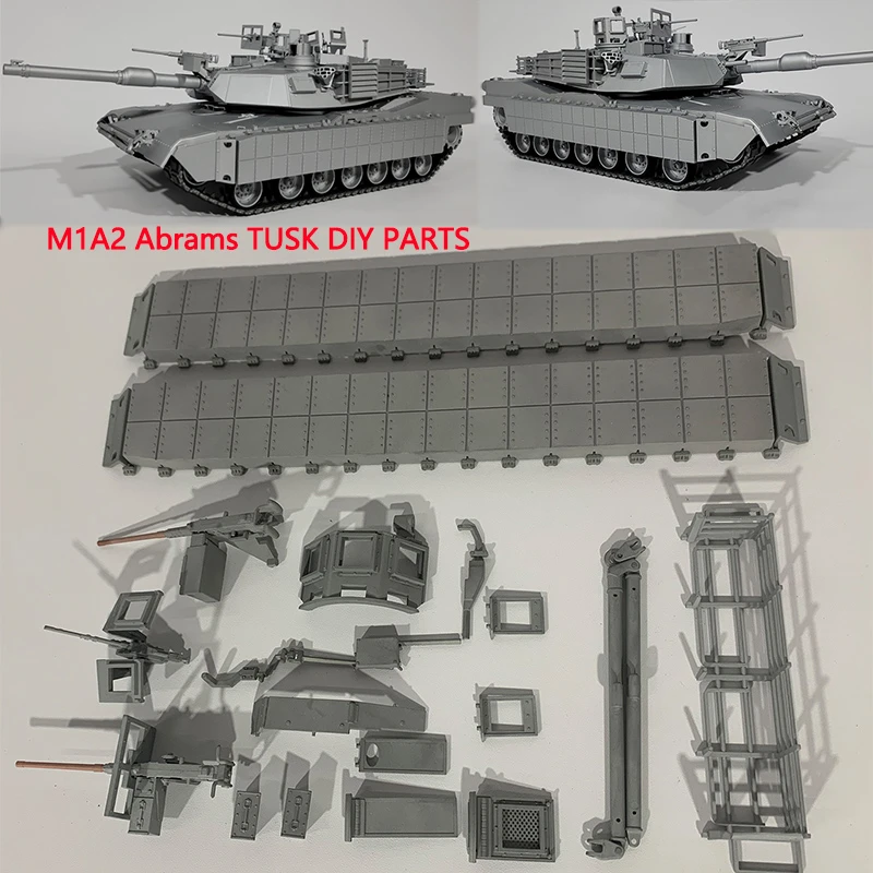 DIY Parts Full Metal M1A2 Abrams TUSKI RC Tank Upgrade Spare Part for