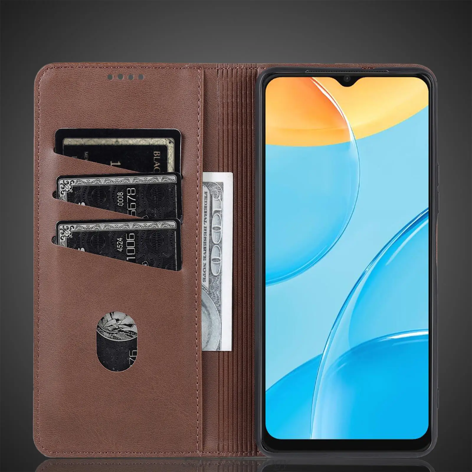 Premium Magnetic Leather Flip Case – Deluxe Protection & Style