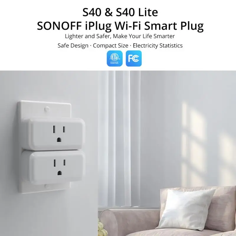 SONOFF S40/ S40 Ʈ  Ʈ 15A ÷, ̴  ,   ܼƮ,  , ˷  Ȩ ۵