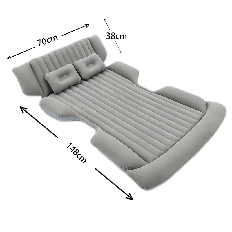 Car Inflatable Mattress Folding Bed Travel Sleeping Airbed High Quality Flocking Material Has Pump Outdoor Camping Accessory 3KG