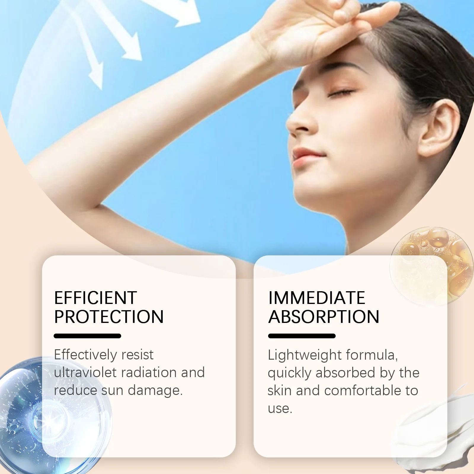 Oil Free Sunscreen Spf100 UV Isolation Whitening Moisturizing Refreshing Anti-Aging Face Body Skin Protective Seaside Sun Lotion