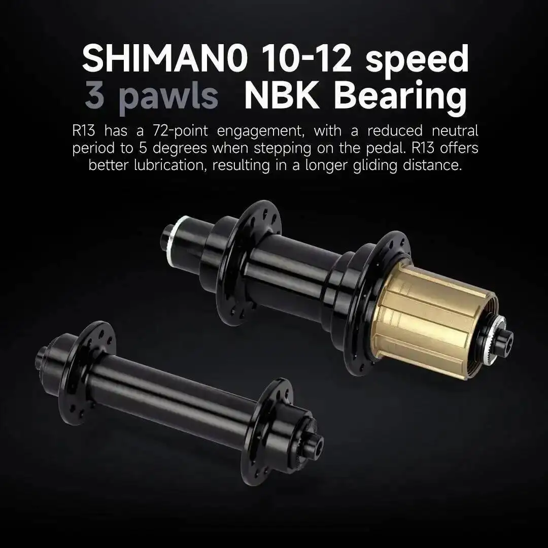 ELITEWHEELS Super Light R13 Road Carbon Wheelset  For racing wheelsets 50 60mm Depth  Tubeless