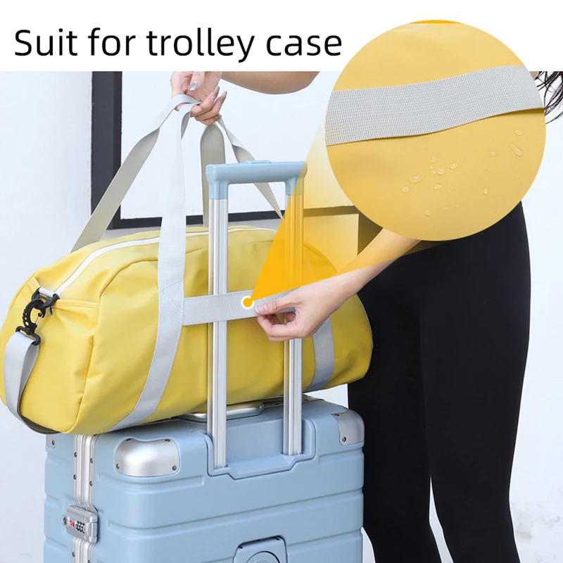 Women Yoga Handbag Dry Wet Separation Storage Pack Short Trip Duffel Bags Shoulder Packs Large Capacity Sports Fitness Bag