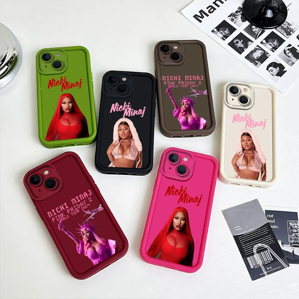 Liquid Silicone Case For iPhone 15 14 13 12 11 Pro Max 7 8 16 XS 14  15ProMax Phone Case Nicki Minaj Rapper Pink Friday 2 Cover - AliExpress, image size:1000x1000