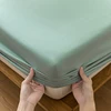 Waterproof Fitted Sheet Single Double King Size Mattress Cover 90x200 160x200 200x220 With Elastic Band Bed Sheet 3