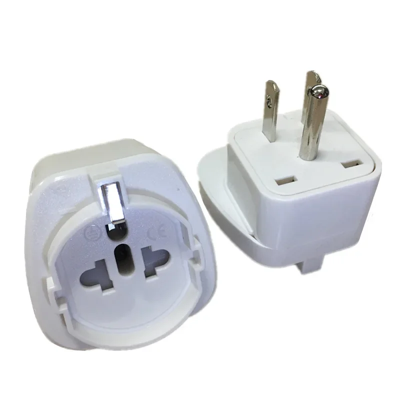 1PC black/white 3 pin American US socket adaptor Embedded Swiss Italy EU German USA american flat plug adapter converter plug