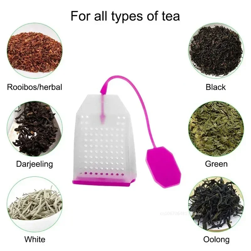 Food-grade Silicone Tea Bags Colorful Style Strainer Herbal Loose Tea Infusers Strainer Diffuser Teaware Accessories