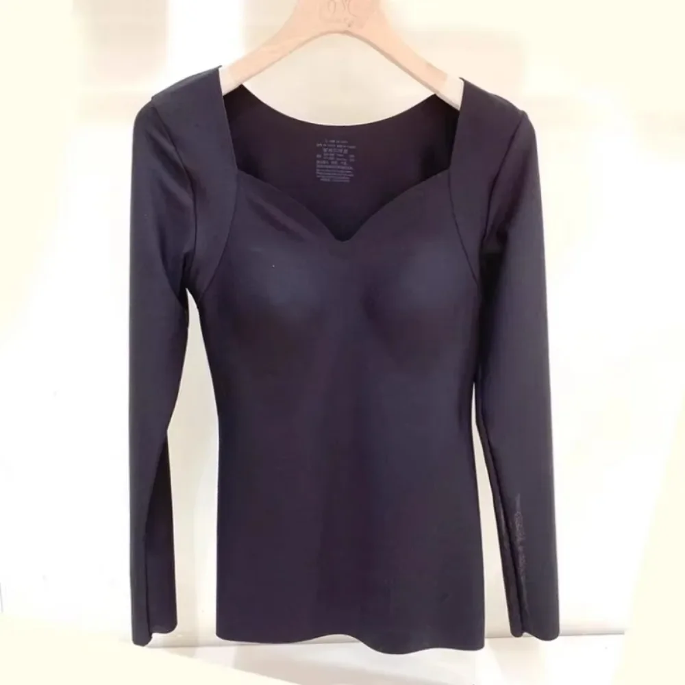 Maglia Termica Donna Collo Alto A Manica Lunga - Invernale, Black Slim Fit, Senza Cuciture, Elasticizzata