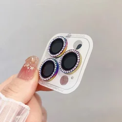 Purple Orange Diamond Camera Lens Protector - Stylish Glass Accessory - 17 (2PCS) (Colorful)