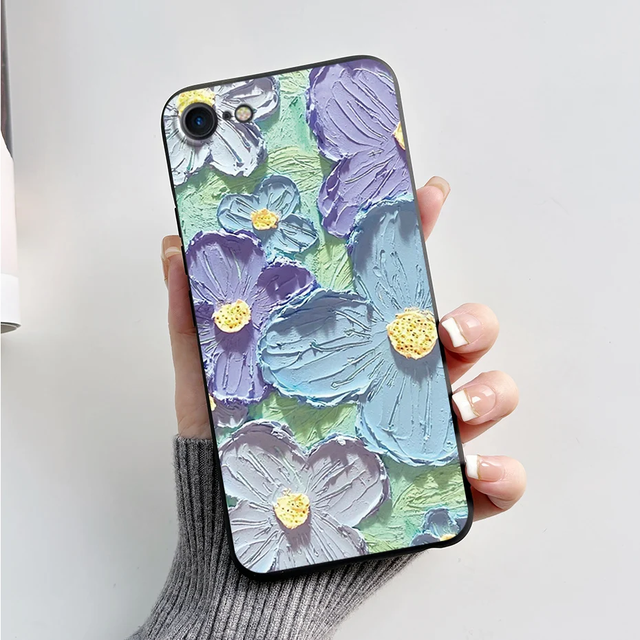 Stylish Painted Soft Silicone TPU Phone Case - 4.7'' Protective Back Cover