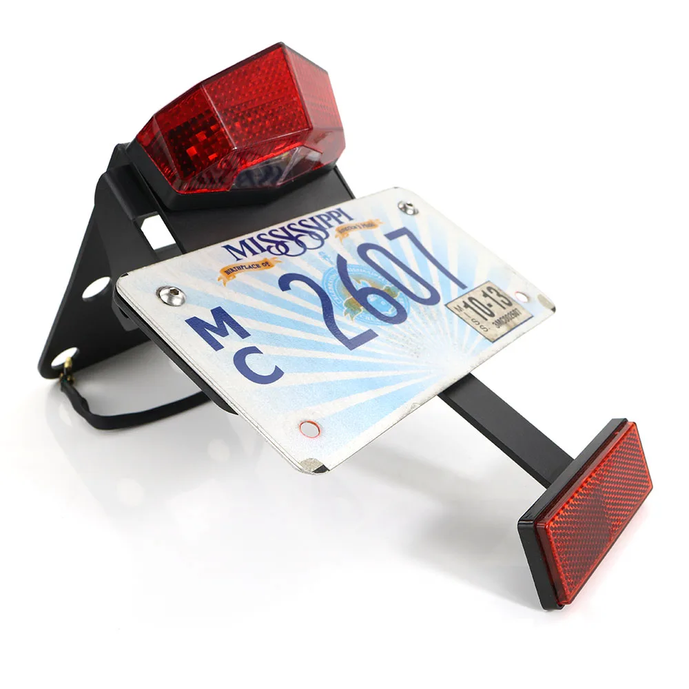 Cauda Tidy License Plate Holder, Suporte Fender Eliminator Kit Fit para Kawasaki KLX250 2009-2022, KLX250S, KLX250SF, KLX300, KLX300SM