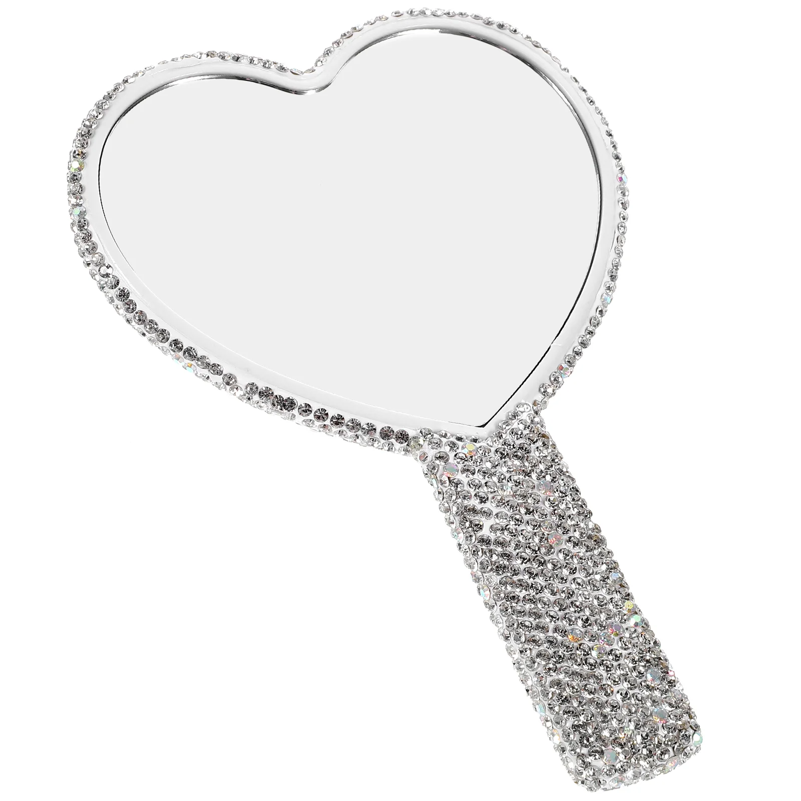 

Glitter Hand Mirror Crystal Makeup Vanity Mirrors Handheld with Handle