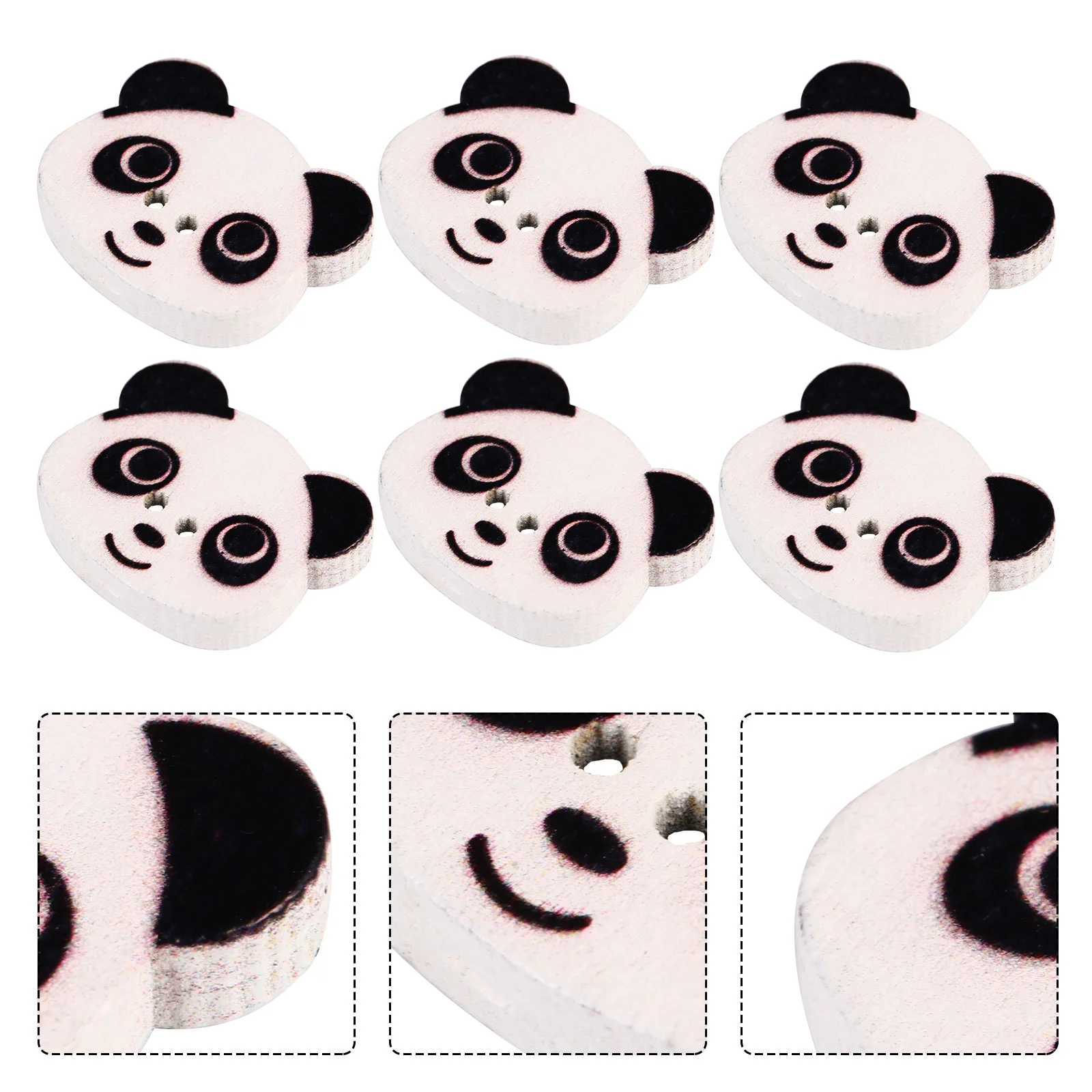 

100pcs Cartoon Wood Sewing Buttons Crafts Flatback Sew On Buttons Fasteners Embellishment For DIY Clothes Scrapbooking