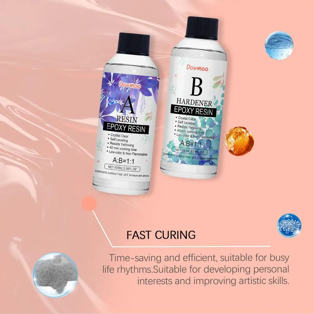 Description Picture 6 of itemResin Epoxy 1:1 Clear AB Crystal Clear Resin Glue For DIY Resin Crafts Jewelry Making Accessories