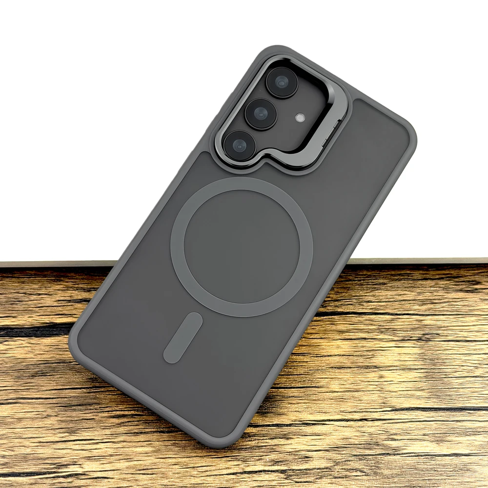 Luxury Matte Translucent Case with Magsafe Stand Cover