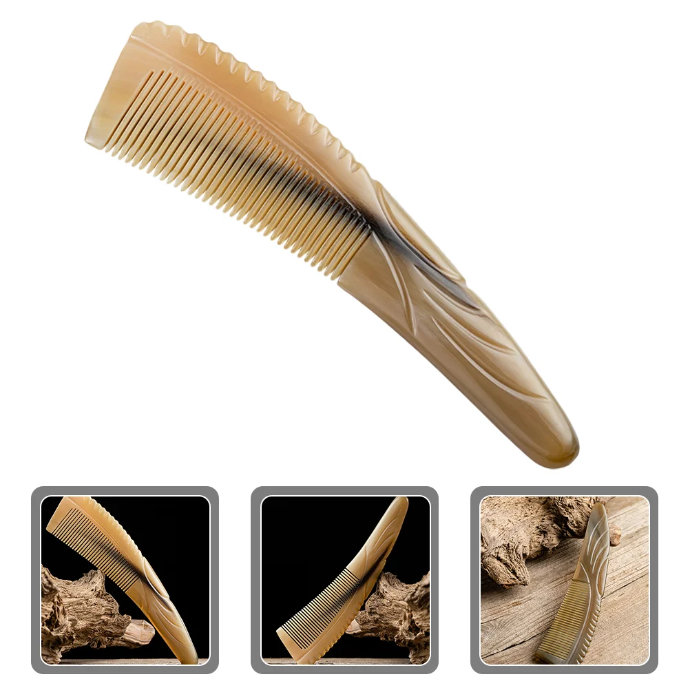 

Hair Brush Ox Horn Comb Scalp Massager Comb Detangling Women Horn Comb for Home Barber DIY Hairdressing Salon Styling Tools