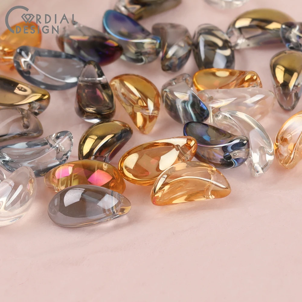 Cordial Design 6*13MM 400pcs Beads Making/Aurora Effect/DIY Glass Bead/Hand Made/Petal Shape/Jewelry Findings & Components - cordial