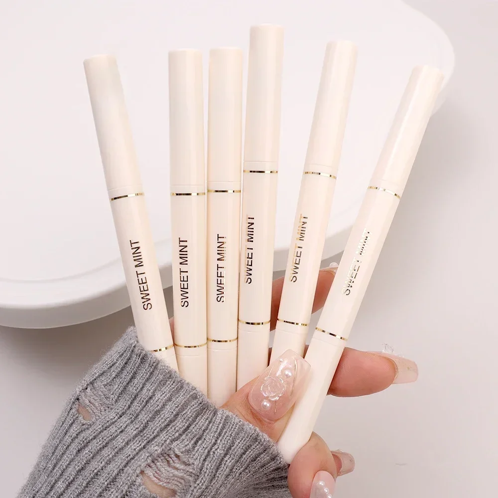 Soft Double Head Concealer Pen with Blush Head Lasting Cover Dark Circles Acne Mark Waterproof Shadow Contouring Pencil Cosmetic 5