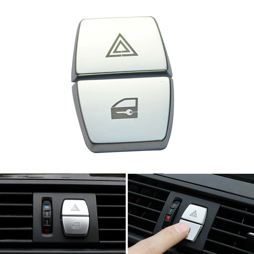2x Button Cover Sticker Car Chrome ABS Shift Knobs Decorative Cover Sticker For BMW 5 Series F10 Car Interior Parts