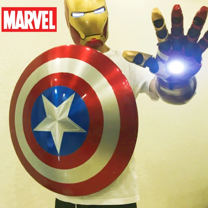 75Th Anniversary Cosplay Avengers Captain America Shield Model For Adult Captain America Arm Guard Puntelli Marvel Fans Gift Toy
